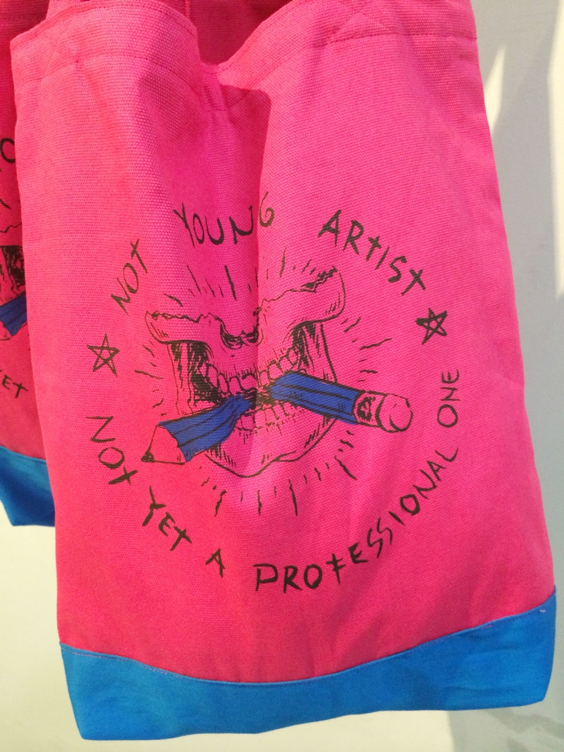 Hendra 'blangkon' Priyadhani, Not a young artist, not yet professional (tote bag, screenprinted on canvas) 2014 From Solid Krack! Krack Studio Yogyakarta 2014 Solid Krack!