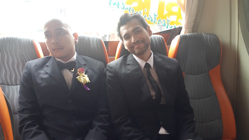 Gia Partawinata (left) and Rizal Irawan who play Timo and Lukas in CONQ web series: Lucky Kuswandi Gia Partawinata (left) and Rizal Irawan who play Timo and Lukas in CONQ web series:Lucky Kuswandi