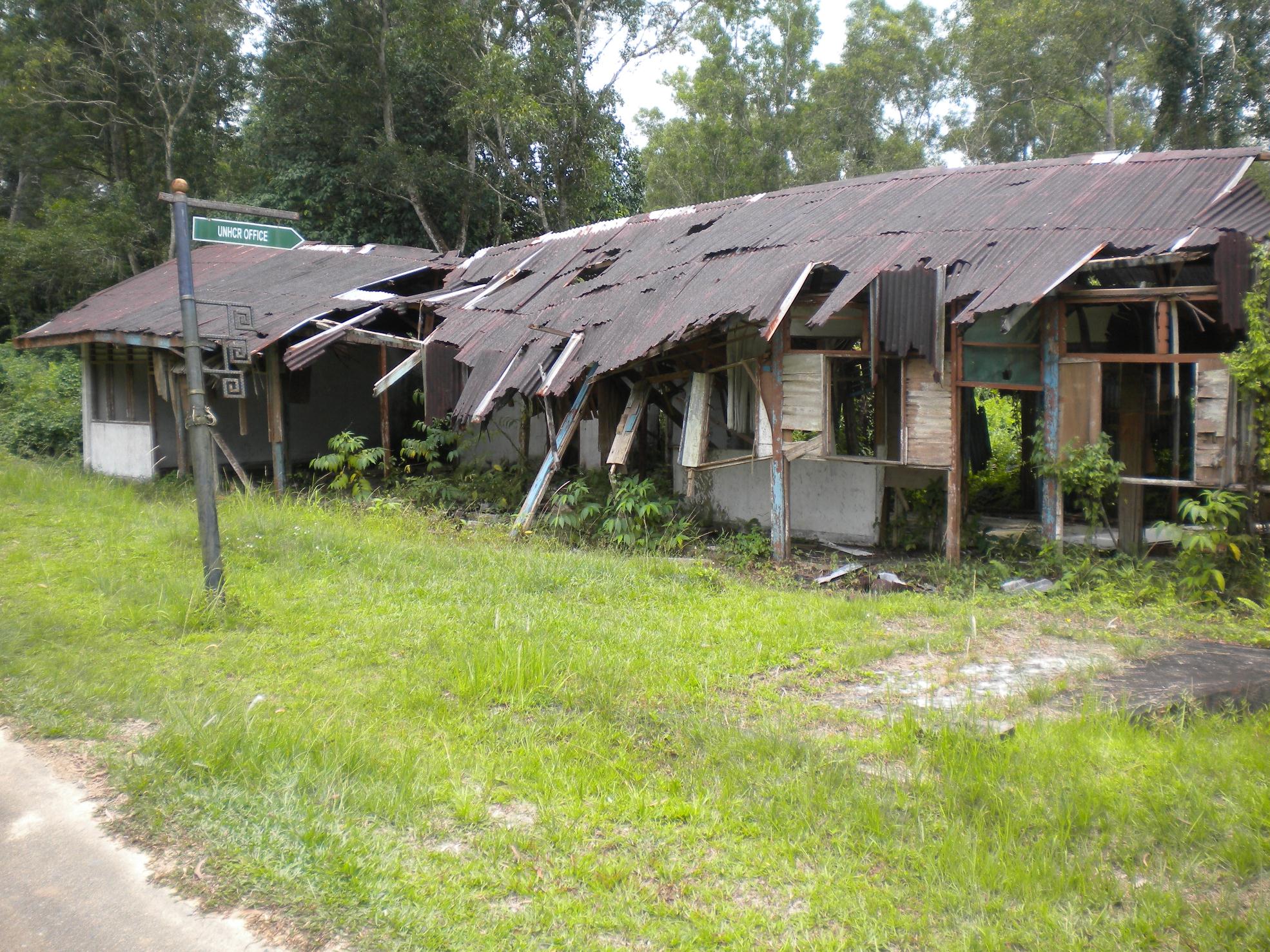 Dilapidated buildings at the former refugee centre on Galang Island - Credit: Antje Missbach